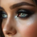 black eye shadow