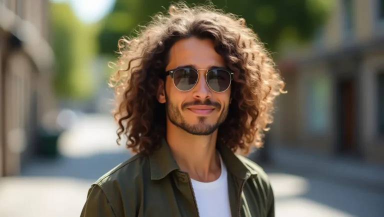 Long Curly Hair Man
