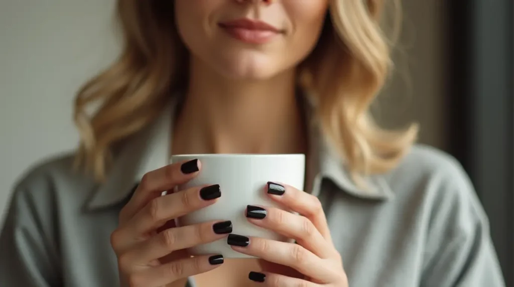 black nail polish
