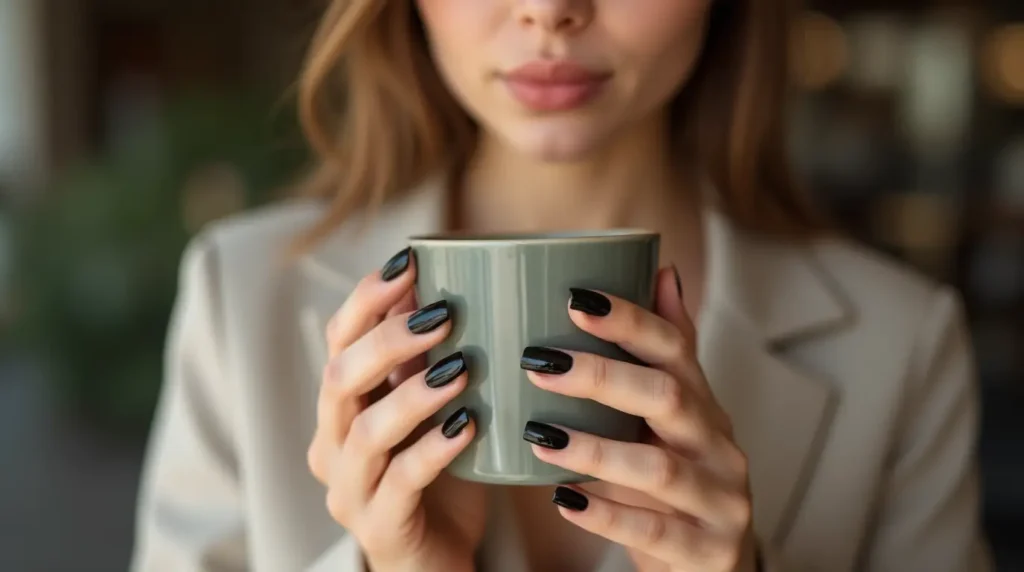 black nail polish
