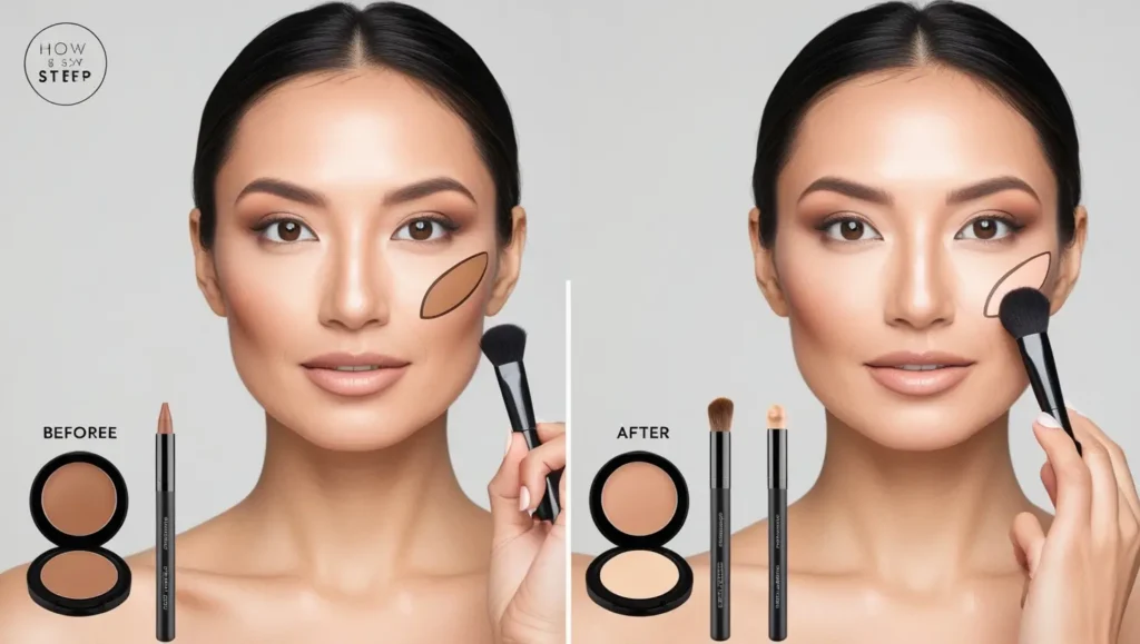 how to contour a round face