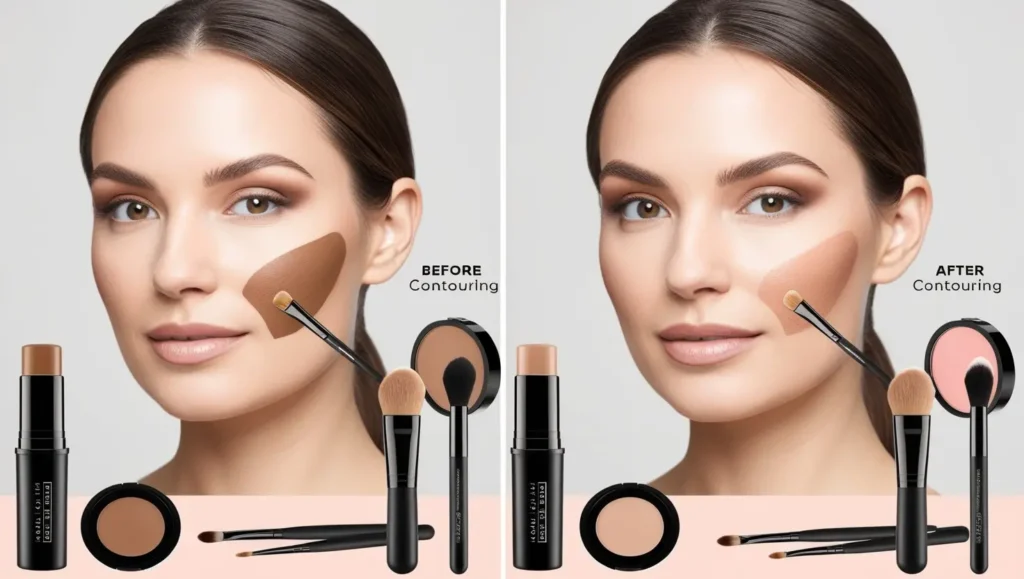 how to contour a round face