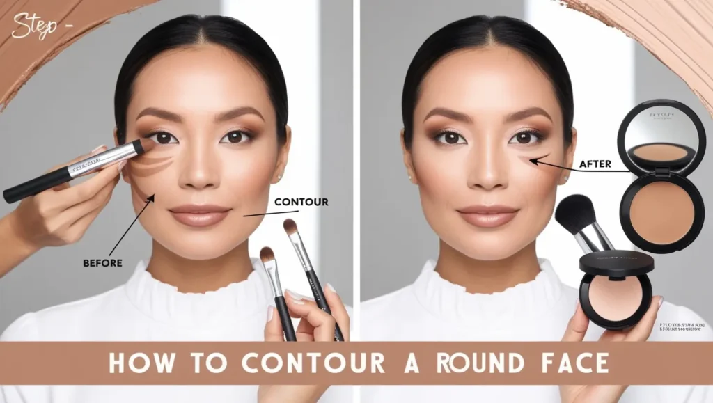 how to contour a round face