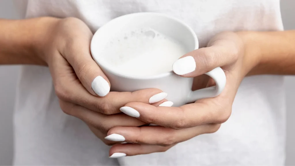 white nail idea