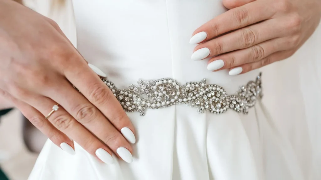 white nail idea