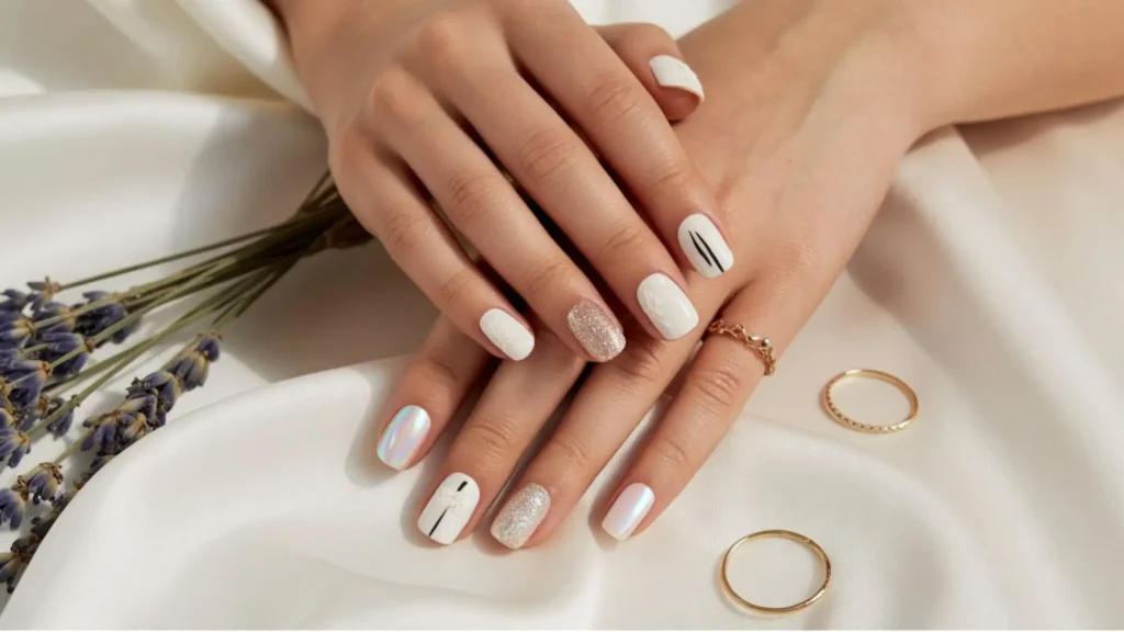 white nail idea