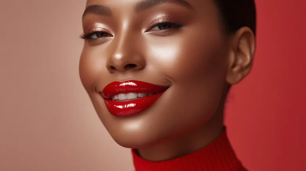 sexy red lip gloss line